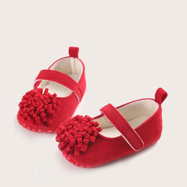 

Baby Flower Decor Mary Jane Flats, Red