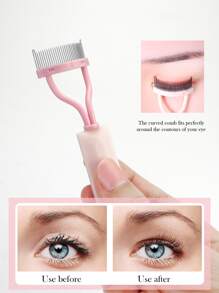 CIMACA 2pcs Women Eyelash Curler Set, Includes Eyelash Curler, Eyelash Comb, Makeup Tool, Eyelash Tool, For Beautiful And Natural Curly Lashes, Suitable For Travel, Women Gift, Holiday Gift,Makeup,Cheap,Room Decor,Vanity,Travel,Bedroom,Makeup Accessories,Eyelash Curler,Cheap,Stocking Stuffers,Makeup,Makeup Tools,Cheap Stuff,Gifts,Gifts For Women,Christmas Gifts - Pink - View 6