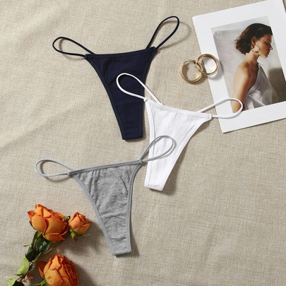 3pack Solid Panty Set