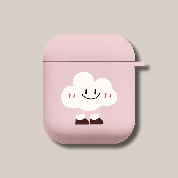 

Чехол для Airpods с узором облака, Розовые