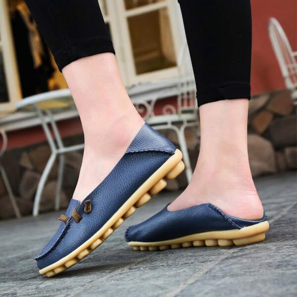 

Minimalist Slip On Shoes, Navy blue