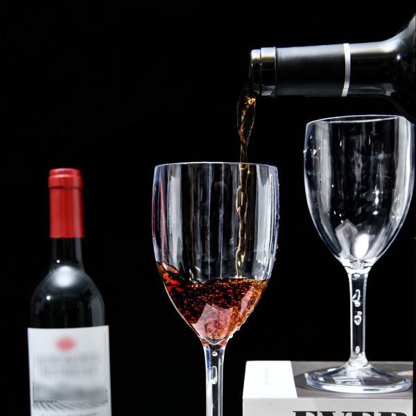 

1pc Solid Color Goblet, Clear
