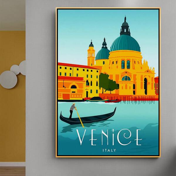 

Venice Pattern DIY Diamond Unframed Painting, Multicolor