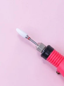 Ceramic Nail Drill Bits Red Base Flame Shape Drill Bit For Drill Machine - Red - View 2