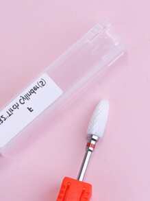 Ceramic Nail Drill Bits Red Base Flame Shape Drill Bit For Drill Machine - Red - View 3