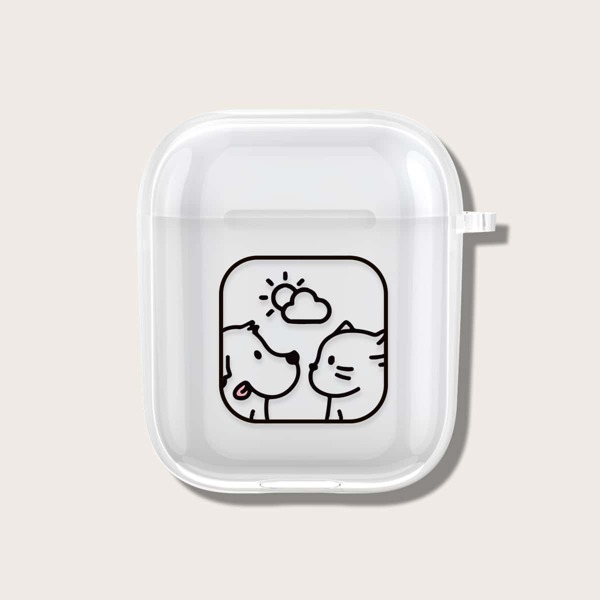 

Dog Pattern Case For AirPods, Clear