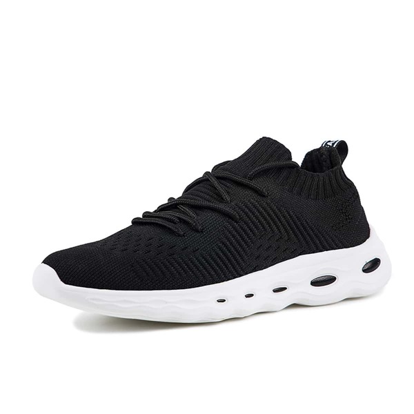 

Lace-up Front Lightweight Knit Sneakers, Black