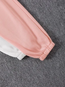 GlowEve 2pcs Solid Elastic Waist Thermal Joggers - Multicolor - View 4