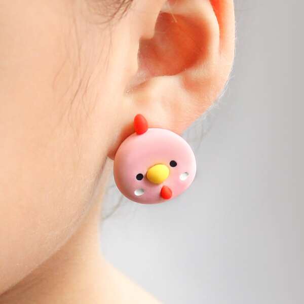 

Toddler Girls Chicken Design Ear Cuffs, Pink