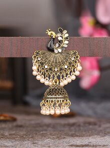 Earrings Peacock Design Drop Earrings - Multicolor - View 4