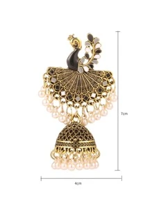 Earrings Peacock Design Drop Earrings - Multicolor - View 5