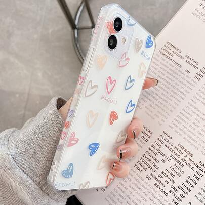 Heart Pattern Clear Phone Case