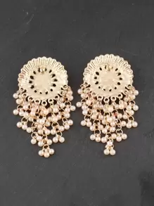 Boucles D'oreilles Pendantes Avec Pearl Tassel Decor