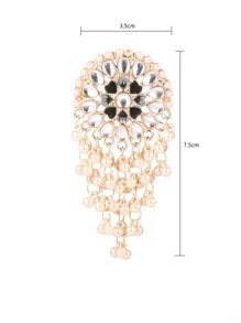 Boucles D'oreilles Pendantes Avec Pearl Tassel Decor