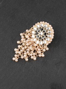 Boucles D'oreilles Pendantes Avec Pearl Tassel Decor