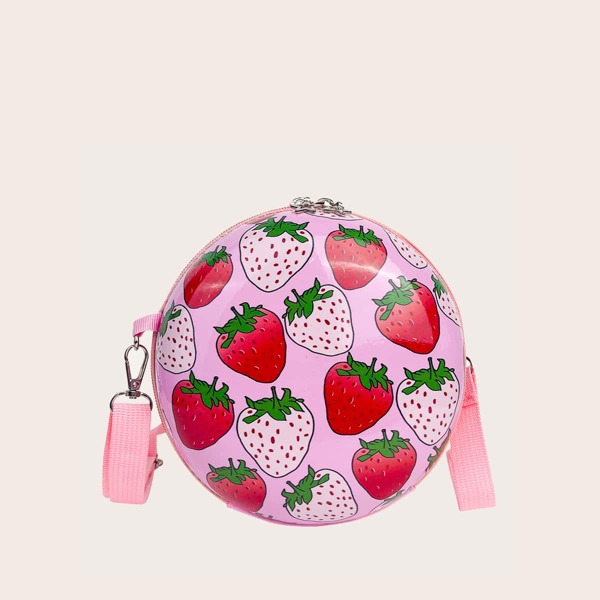 

Girls Strawberry Graphic Novelty Bag, Multicolor