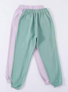 SHEIN Unity 2入組素色彈性腰帶保暖衛褲 - 彩色 - 查看 2