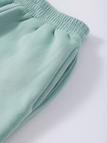 SHEIN Unity 2入組素色彈性腰帶保暖衛褲 - 彩色 - 查看 5