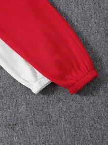 SHEIN Unity 2pcs Solid Elastic Waist Thermal Joggers - Multicolor - View 5