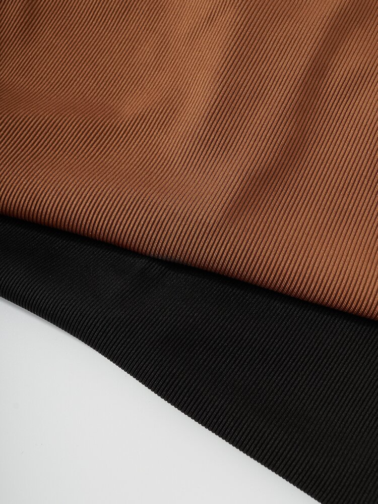 2pcs Solid Ribbed Knit Tank Romper