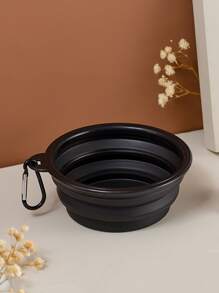 1pc Random Color Pet Travel Bowl, Portable & Foldable Dog Food Bowl - Multicolor - View 5