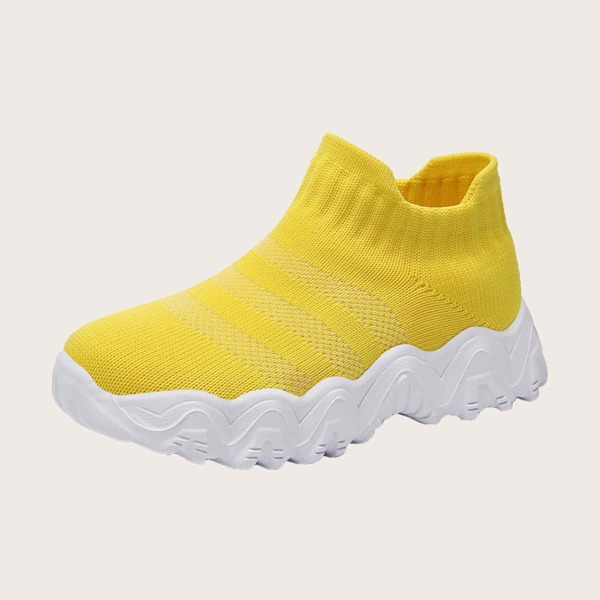 

Girls Minimalist Breathable Sock Sneakers, Yellow