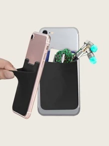 Minimalist Adhesive Card Holder Bag - Black - View 4