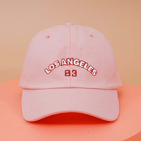 

Men Letter Embroidery Baseball Cap, Pink