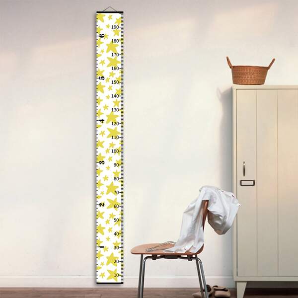 

Star Print Height Measurement Hanging Painting, Multicolor