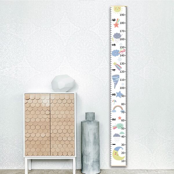 

Cartoon Graphic Height Measurement Hanging Painting, Multicolor