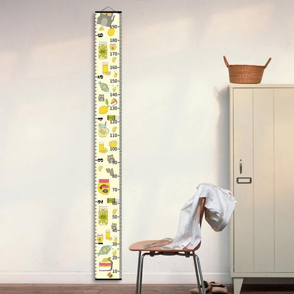 

Cartoon Graphic Height Measurement Hanging Painting, Multicolor