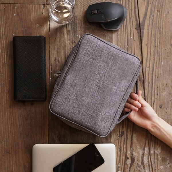 

1pc Portable Travel Storage Bag, Grey