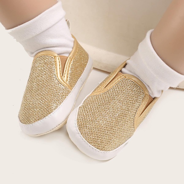 

Baby Metallic Slip On Flats, Gold