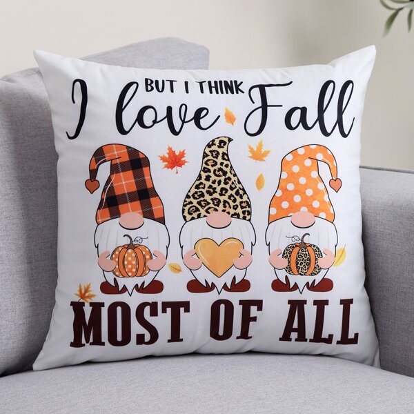 

Fall Gnome Cushion Cover Without Filler, Multicolor