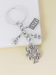 1个合金财富树金钱钥匙扣，精致包包挂件，送给亲朋好友的完美礼物