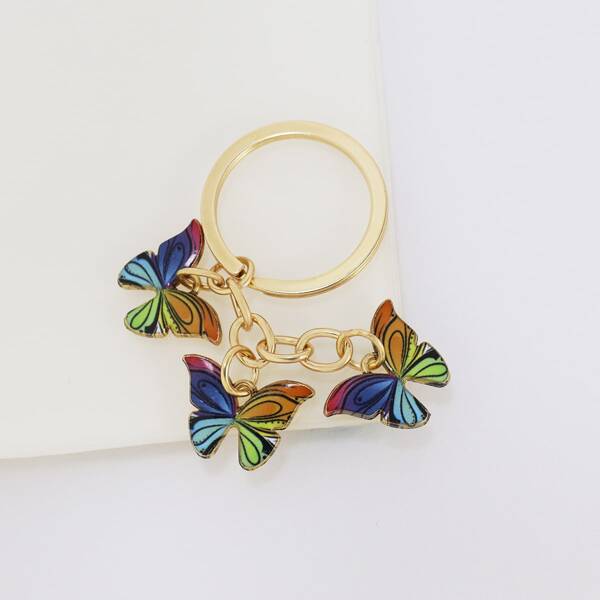

Butterfly Charm Keychain, Multicolor