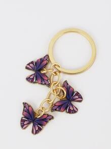 Llavero con accesorio de mariposa - Morado - Ver 1