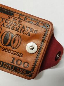 Retro Phong cách Công sở Ví Kẹp tiền Ví Với Nhiều Thẻ Máy đánh bạc Và Lái Giấy phép Túi , chất liệu da PU Gầy Ảo thuật Ví Cho nam giới Chủ thẻ - Cà phê nâu - Xem 5