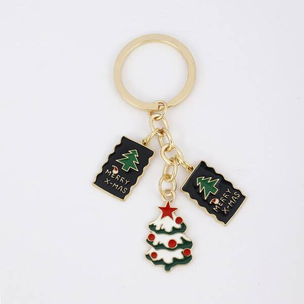 

Christmas Tree Charm Keychain, Multicolor