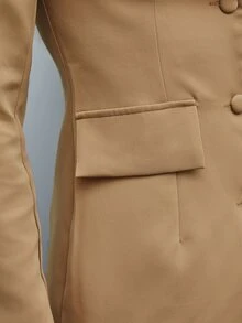 Sollinarry 單排釦西裝外套和長褲 - 卡其色 - 查看 6