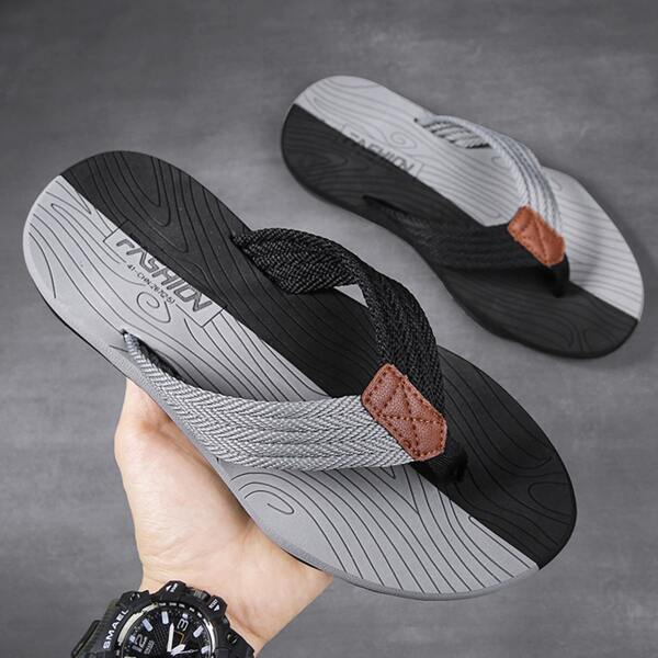 

Men Two Tone Flip-Flops, Multicolor