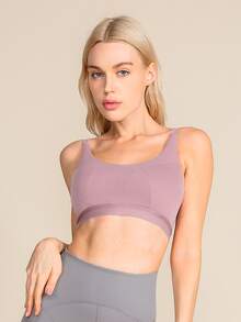 Sujetador deportivo soporte ligero transpirable - Púrpura malva - Ver 5