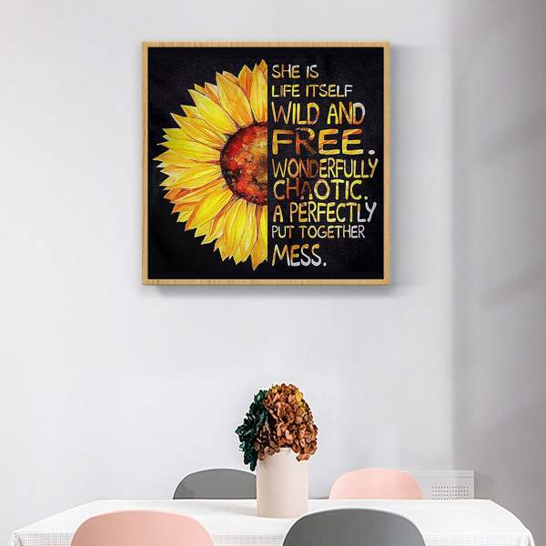 

Sunflower Print Unframed Painting, Multicolor