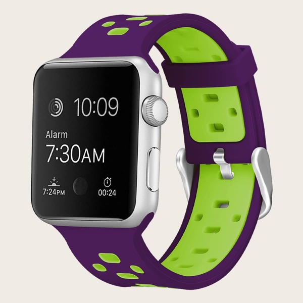 

Контрастный силиконовый ремешок для часов iWatch, Многоцветный