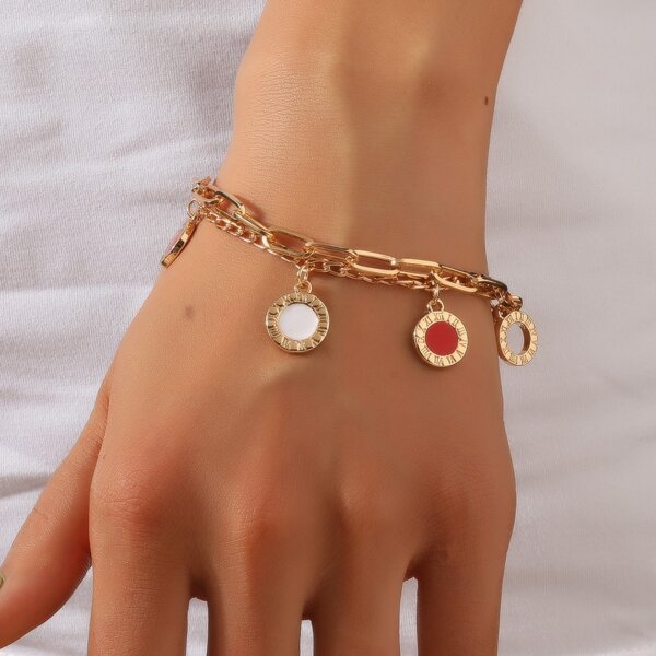 

Round Charm Bracelet, Multicolor