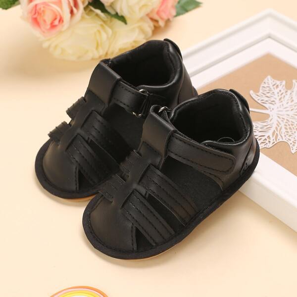 

Baby Minimalist Velcro Strap Sandals, Black