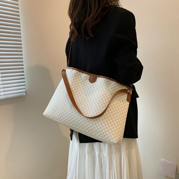 

Floral Large Capacity Bucket Bag, Multicolor