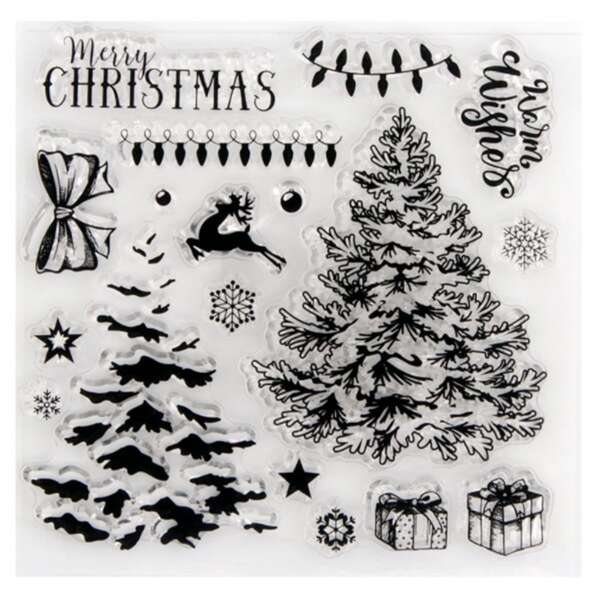 

1pc Christmas Tree Pattern Stamp, Clear