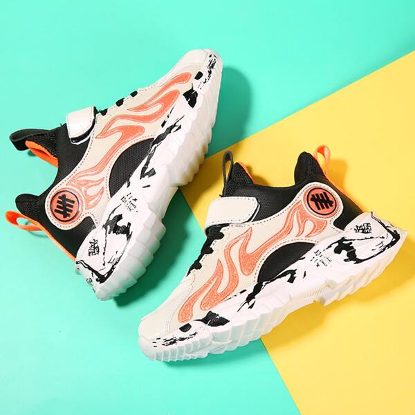 

Boys Fire Graphic Chunky Sneakers, Multicolor
