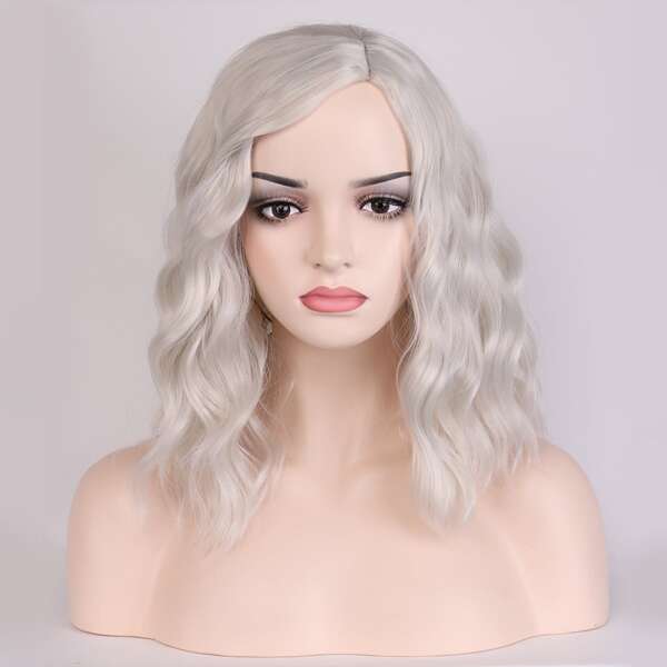 

Short Curly Synthetic Wig, Beige
